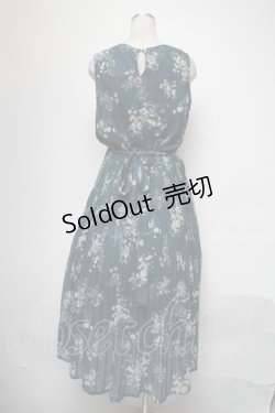 画像2: axes femme / 花柄プリーツノースリワンピース  グリーン S-25-03-28-061-AX-OP-AS-ZS