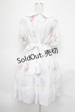 画像2: axes femme kawaii / アイス柄半袖ワンピース  白 S-25-03-28-054-AX-OP-AS-ZS