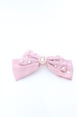 画像1: 【SALE】m petit by misako / AM*NIPLバレッタ  ピンク O-25-05-27-1001-LO-AC-OW-ZT444-F003 (1)