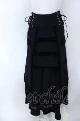 Ozz On / サイドレースアップ切り替えレイヤードスカートセット  ブラック O-25-04-15-063-OO-SK-IG-OS