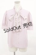 Ank Rouge / ロゴリボンブラウス M ピンク H-25-04-19-1040-CA-BL-NS-ZH