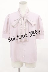 Ank Rouge / ロゴリボンブラウス M ピンク H-25-04-19-1040-CA-BL-NS-ZH
