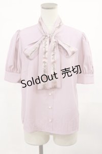 Ank Rouge / ロゴリボンブラウス M ピンク H-25-04-19-1040-CA-BL-NS-ZH