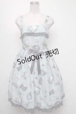 画像1: Angelic Pretty / Lady Cat Roomジャンパースカート  ミント S-25-05-05-043-AP-OP-HR-ZS