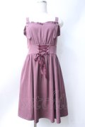 axes femme POETIQUE / レースアップミニキャミワンピ  ピンク Y-25-06-18-060-AX-OP-SZ-ZY