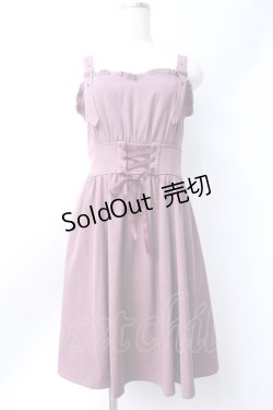 画像1: axes femme POETIQUE / レースアップミニキャミワンピ  ピンク Y-25-06-18-060-AX-OP-SZ-ZY