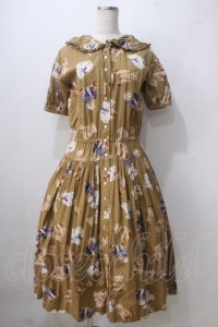 WONDERFUL WORLD / セーラーくまフード付きワンピース  キャメル Y-25-06-24-008-LO-OP-SZ-ZY