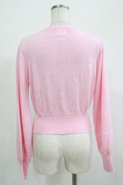 画像3: Angelic Pretty / Lovelyハート透かしニットカーディガン Free ピンク H-25-06-29-1058-AP-TO-NS-ZH