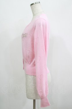 画像2: Angelic Pretty / Lovelyハート透かしニットカーディガン Free ピンク H-25-06-29-1058-AP-TO-NS-ZH