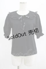 m petit by misako / NINA'sコラボ襟付きプルオーバー M ブラック H-25-07-12-047-LO-TO-NS-ZH