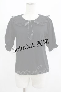 m petit by misako / NINA'sコラボ襟付きプルオーバー M ブラック H-25-07-12-047-LO-TO-NS-ZH