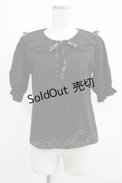 画像1: m petit by misako / NINA'sコラボ襟付きプルオーバー M ブラック H-25-07-12-047-LO-TO-NS-ZH