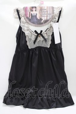 画像1: Fairy's Bouquet / CLK*サテンbabydoll M-60 ブラック H-25-08-06-039-PU-OP-NS-ZH