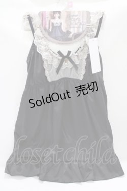 画像1: Fairy's Bouquet / CLK*サテンbabydoll M-60 ブラック H-25-08-06-039-PU-OP-NS-ZH