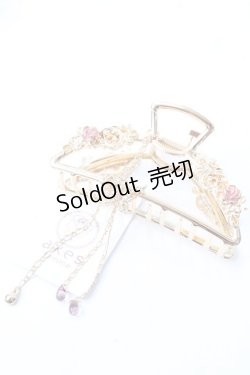画像1: axes femme / 薔薇装飾蝶々バンスクリップ  ゴールド Y-25-08-30-011-AX-AC-SZ-ZY