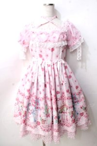 Angelic Pretty / Ohanami Bunnyワンピース  ピンク Y-25-09-14-069-AP-OP-SZ-ZY