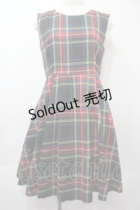 FLC / 皆方由衣コラボ MINA*タータンチェックワンピース   S-25-09-15-041-LO-OP-HR-ZS