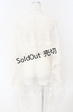 画像1: axes femme / レーシーストール 185×40cm アイボリー O-25-09-30-053-AX-ZA-IG-OS