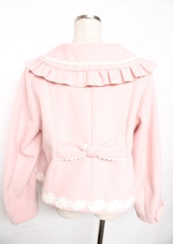 画像2: axes femme kawaii / ガーリーリボンショートコート  ピンク Y-25-10-06-061-AX-CO-SZ-ZY