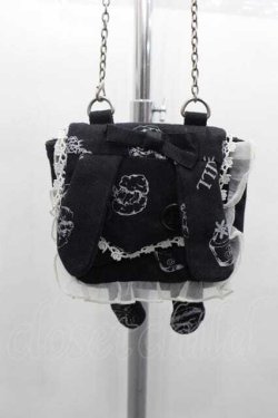 画像1: FRILL / うさぎポシェット  黒ｘ白 I-25-10-04-041-HN-BG-HR-ZI