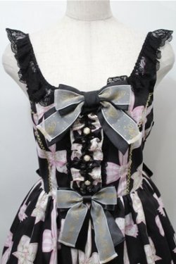画像3: Angelic Pretty / Jewelry Ribbon Princessジャンパースカート  黒 S-25-10-08-049-AP-OP-AS-ZS
