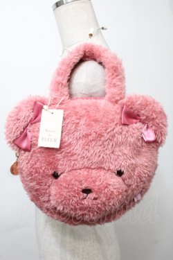 画像1: Maison de FLEUR / ピンくまニアトートバッグ  ピンク S-25-10-11-040-LO-BG-AS-ZS