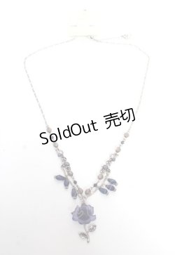 画像1: axes femme / ローズモチーフネックレス  シルバー Y-25-10-16-001-AX-AC-SZ-ZI