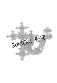 GOTHその他 / クロスチェーンピンバッジ  黒 Y-25-10-16-005-EL-ZA-SZ-ZY