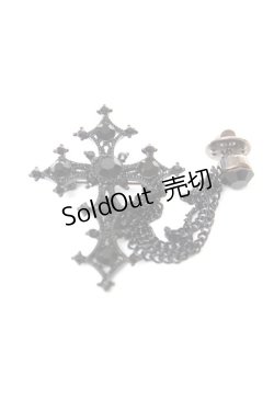 画像1: GOTHその他 / クロスチェーンピンバッジ  黒 Y-25-10-16-005-EL-ZA-SZ-ZY
