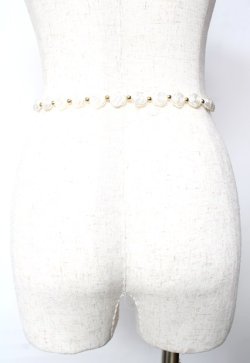 画像2: axes femme / ローズパールチェーンベルト  ゴールド Y-25-10-16-023-AX-ZA-SZ-ZY