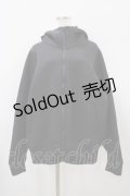 FICTION TOKYO / Logo Embroidery Bonding Double Zip Hoodie Free ブラック H-25-10-15-048-0-TO-NS-ZH