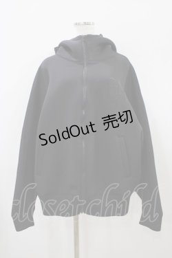 画像1: FICTION TOKYO / Logo Embroidery Bonding Double Zip Hoodie Free ブラック H-25-10-15-048-0-TO-NS-ZH