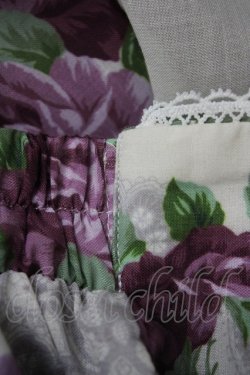 画像4: axes femme / ラフィネローズ柄タックスカート  オフ×ラベンダー O-25-07-23-064-AX-SK-IG-ZT423