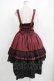 画像3: 逗?（海外ロリータブランド） / ストライプジャンパースカート Free ボルドー H-25-11-01-033-EL-OP-NS-ZH (3)