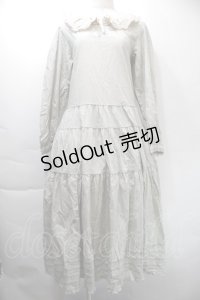 PINK HOUSE / 刺繍ストライプワンピース  サックス S-25-11-03-035-LO-OP-SZ-ZS