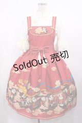 R-SERIES / 春告げパンダジャンパースカートセット S レッド H-25-10-16-034-LO-OP-NS-ZH