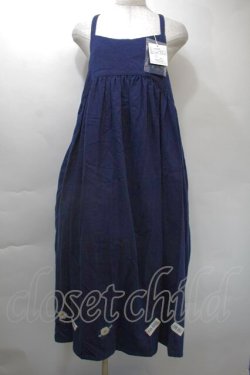 画像1: PINK HOUSE / 裾ワッペンワンピース  青 S-25-11-03-039-LO-OP-AS-ZS