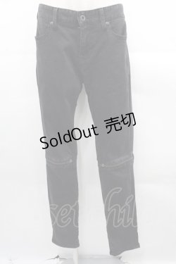 画像1: CIVARIZE / Knee ZIPストレッチスキニーパンツ 46 黒 I-25-11-15-094-GO-PA-SA-ZI