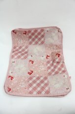 画像1: PINK HOUSE / バラ園うさぎ柄パッチワークプリントトラベルケース  ピンク I-25-11-15-117-LO-ZA-SA-ZI (1)