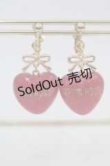 PINK HOUSE / ハートラメモチーフイヤリング  赤 I-25-11-15-104-LO-AC-SA-ZI