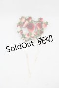 PINK HOUSE / いちごハートリースコサージュ  赤Ｘ緑 I-25-11-15-114-LO-AC-SA-ZI