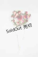 PINK HOUSE / いちごハートリースコサージュ  赤Ｘ緑 I-25-11-15-114-LO-AC-SA-ZI