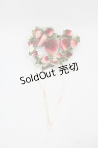 PINK HOUSE / いちごハートリースコサージュ  赤Ｘ緑 I-25-11-15-114-LO-AC-SA-ZI