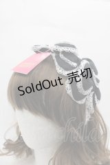 Angelic Pretty / ぷくぷくトリプルリボンカチューシャ  黒Ｘ白 I-25-11-15-120-AP-AC-SA-ZI