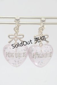 PINK HOUSE / ハートラメモチーフイヤリング  ピンク I-25-11-15-103-LO-AC-SA-ZI
