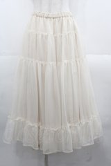 PINK HOUSE / テトロンシャースカート  アイボリー I-25-11-15-092-LO-SK-SA-ZI