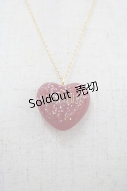 画像1: PINK HOUSE / ハートラメモチーフネックレス  赤 I-25-11-15-096-LO-AC-SA-ZI