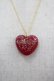 画像1: PINK HOUSE / ハートラメモチーフネックレス  赤 I-25-11-15-096-LO-AC-SA-ZI (1)