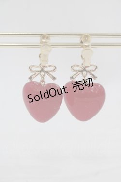画像2: PINK HOUSE / ハートラメモチーフイヤリング  赤 I-25-11-15-104-LO-AC-SA-ZI