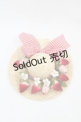 PINK HOUSE / Straw-berry Hat コサージュ  赤 I-25-11-15-116-LO-ZA-SA-ZI